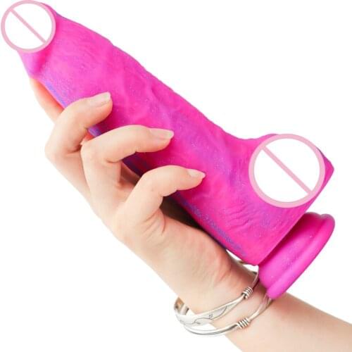 Pink Realistic Dildos Soft Silicone Huge Penis Suction Cup Lesbian Gay Toys Big Anal Plug Dildos Adult Sex Toys For Women