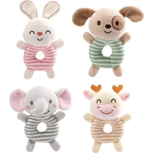 Newborn baby grasping bell velvet toy baby ringing hand grasping bell training month-old early education