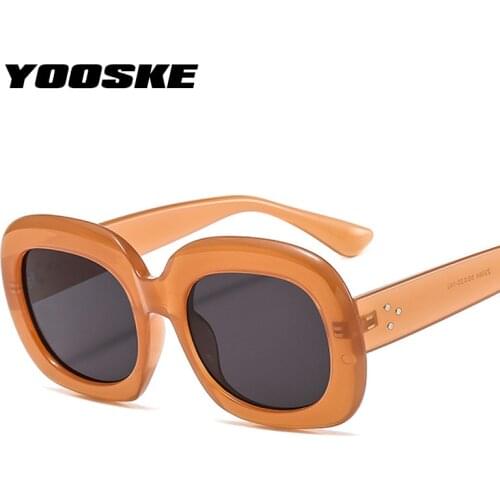 YOOSKE Oversized Sunglasses Women Brand Design Sexy Ladies Shades Sun Glasses Vintage 90s Big Frame Eyewear UV400