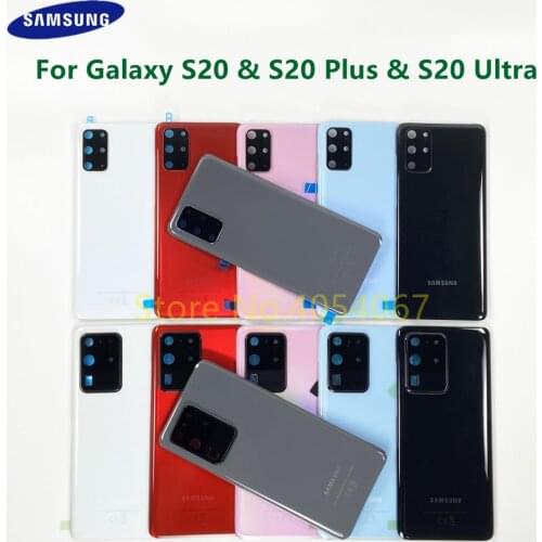 For SAMSUNG Galaxy S20 G980 & S20 Plus G985 & S20 Ultra G988 Battery Back Cover Door Rear Glass Housing Case Shell Camera Lens