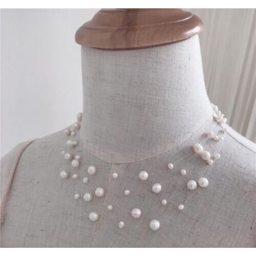 100% real natural fresh water pearl necklace 925 sterling silver lock wedding necklace fine women jewelry free shipping elegance