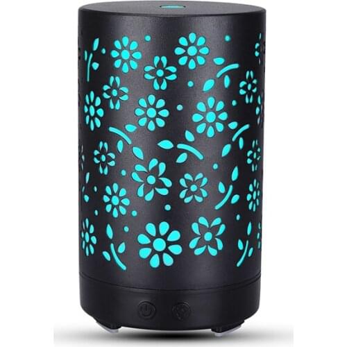 100ML Vintage Iron Art Ultrasonic Essential Oils Diffuser Desktop Humidifiers Auto Off Electric Aroma Lamp Diffuser Aromatherapy