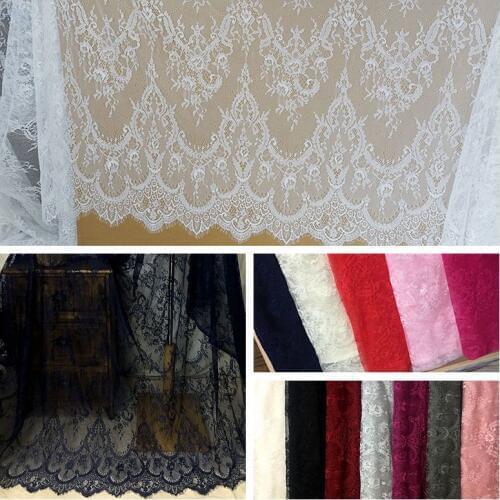 GLace 3M/Lot 12colour High quality soft mesh eyelash lace fabric Manual DIY clothing accessories curtain material TX628
