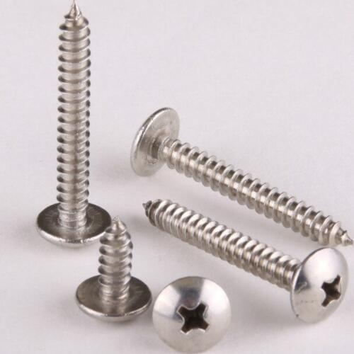 20PCS-M3*6/8/10/12/16..30 JISB1122T 304 Stainless Steel Large Flat Head Self Tapping Screws / Umbrella Head Self-Tapping Screw