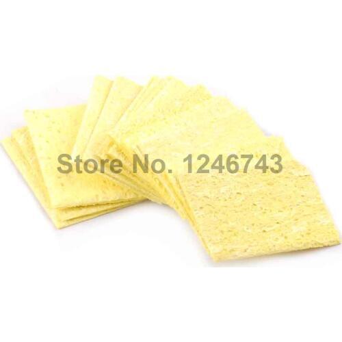 20PCS High Temperature Enduring Condense Electric Welding Soldering Iron Cleaning Sponge YellowHot New Arrival