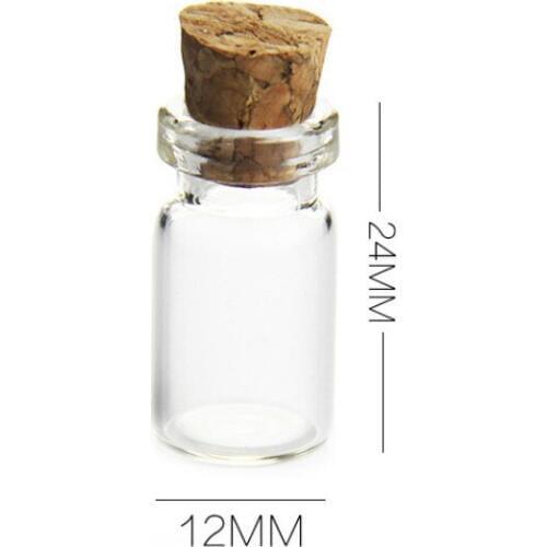 24*12mm accessory storage bag perfume glass bottle 10pcs/lot