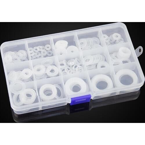 250pcs/set Soft Nylon Gaskets Washers Insulation Plumbing Leak-proof Gaskets Kit Rubber O-Ring Seals Watertightness Accessories