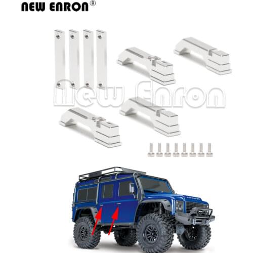 4Pc RC Car 1:10 Aluminium Alloy Door Handle for RC Crawler Car 1/10 Traxxas TRX4 TRX-4 D90 AXIAL SCX10 Remote Control Accessory