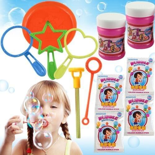 6Pcs/set Funny Bubble Wand Tool Soap Bubble Concentrate Stick Soap Bubbles Bar Gifts Baby Toys Blowing Bubble For Outdoor Toy