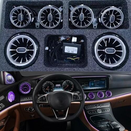 8pcs 64 Colors Front Rear Nozzles Neon Light Outlet illuminate LED Ambient Lamp Air Condition Atmosphere For E W213 E200 E300