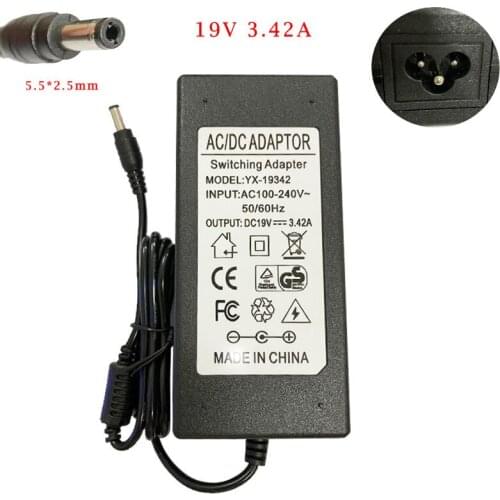 19V 3.42A AC DC Adapter For Fujitsu Siemens Lifebook A544 A555 C1110 Laptop Power Supply