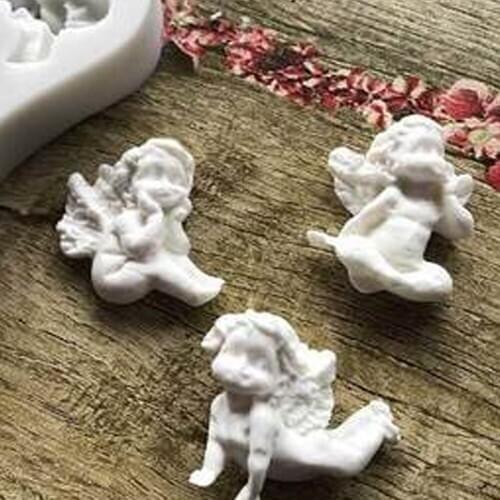 C298 Baby Angel Shaped Silicone Mold Cake Decoration Boy Fondant Cookies Tools 3D Silicone Mould Gumpaste Candy