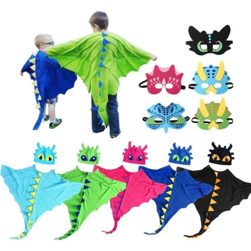 Childrens dinosaur show performance cloak hat mask Halloween Christmas cosplay costume decor party supplies decoration gift