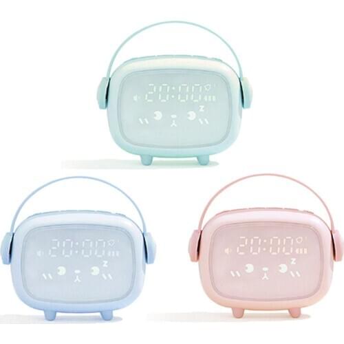 Kids Cute Digital Alarm Clock with Night Light Table Wake Up Clocks Home Decoration Christmas Birthday Gifts
