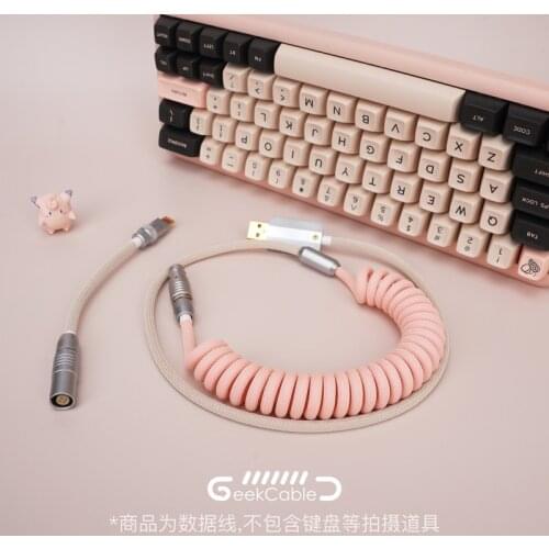GeekCable Handmade Customized Mechanical Keyboard Data Cable For GMK Theme SP Keycap Line MelGeek Mojo60 Christian Colorway