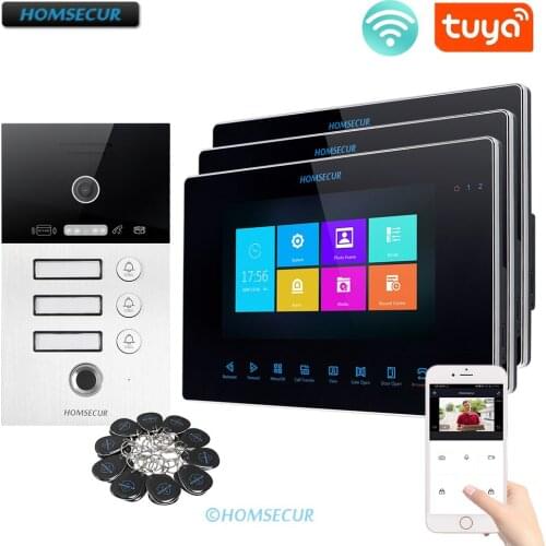 HOMSECUR 7" Hands-free Video Door Phone Intercom System+White Monitor+Metal Case Camera 1v1 TC041+TM704-W