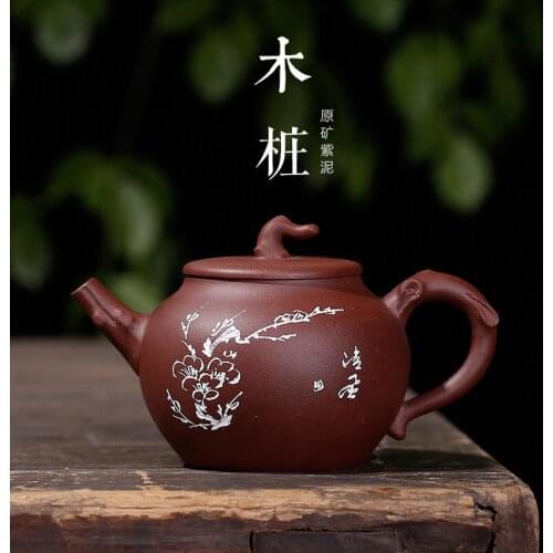 Custom kung fu tea wholesale authentic undressed ore pile by hand carved painting in a undertakes to manufacturers