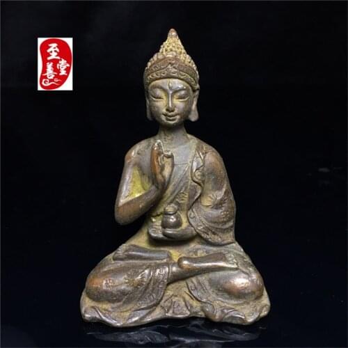 Collection of Kaiguang copper ware, pure copper, Fengshui ornament, small Buddha for wealth
