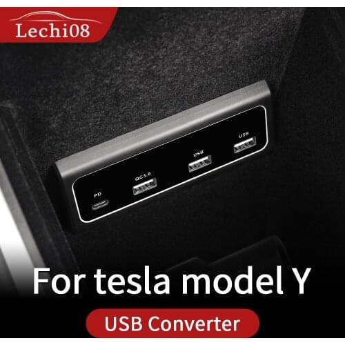 Convert usb port For Tesla Model y Accessories For Tesla Model 3 Accessories 202 type-c Convert usb port