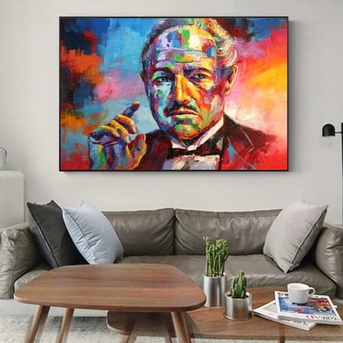 Godfather Graffiti Art Abstract Canvas Paintings on The Wall Art Posters and Prints Street Art of Godfather Wall Pictures Cuadro