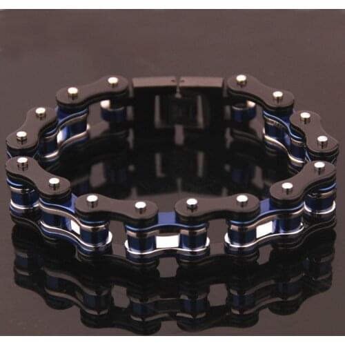 Cool Motorcycle Mens Bracelet Punk Fashion Bike Motorcycle Chain Knight Mens 316L Stainless Steel Bracelet Riding Jewelry