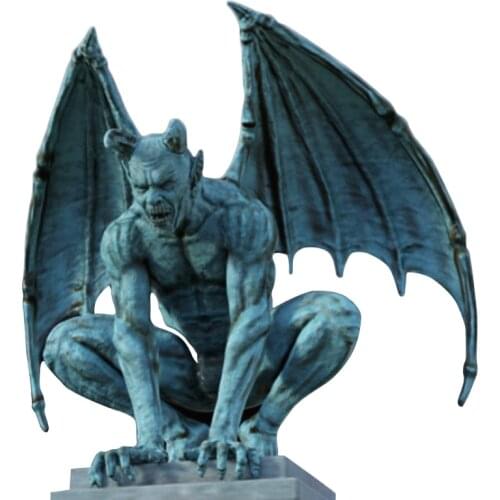 Winged Gargoyle Statue Resin Ghost Hanging Figurines Decoration for Garden Porch Fence Ornaments