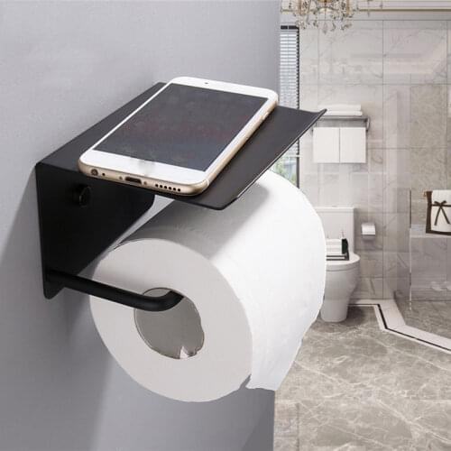 Kitchen Roll Paper Holders Self-adhesive & Perforated Multifunctional Wall Mount Toilet Paper Phone Accessories Storage Rack New