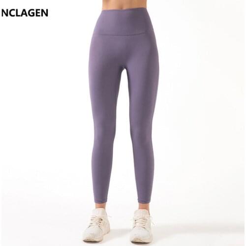 NCLAGEN Yoga Pants High Waist Naked-feel Fabric Soft NO Front Seam Leggings Sport Women Fitness Elastic Squat Proof GYM Tights