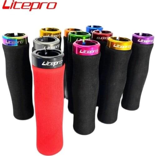 Litepro Bike Grip 22.2mm 132mm Comfortable Sponge Single Lock Ring Grips MTB Mountain Bike Folding Bicycle Grips