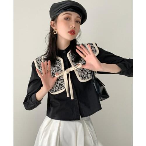 LLLmwybiao Black And White Blouses