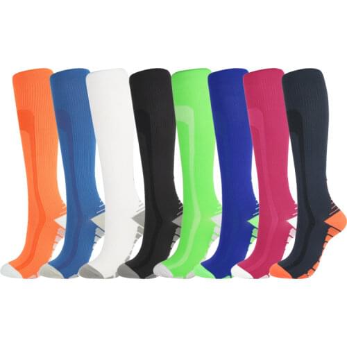 Men and Women High Tube Nylon Running Socks Sports Compression Socks Unisex Outdoor Racing Basketball Long Pressure Stockings