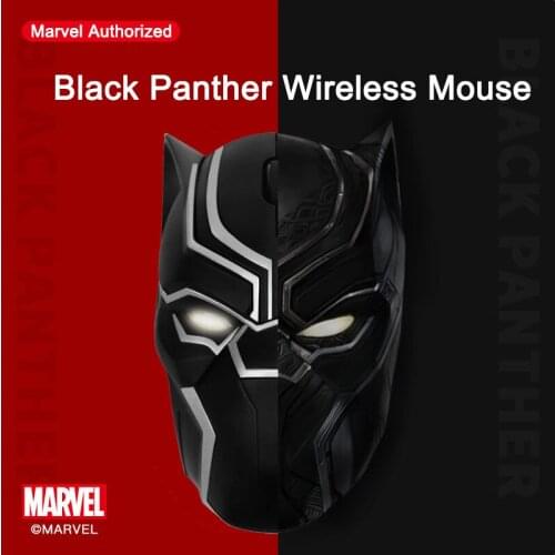 Marvel Black Panther Mouse with Mousepad set Wireless Gaming Mouse Gamer Silent Click 1000/1200/1600DPI Adjustable Computer Mice
