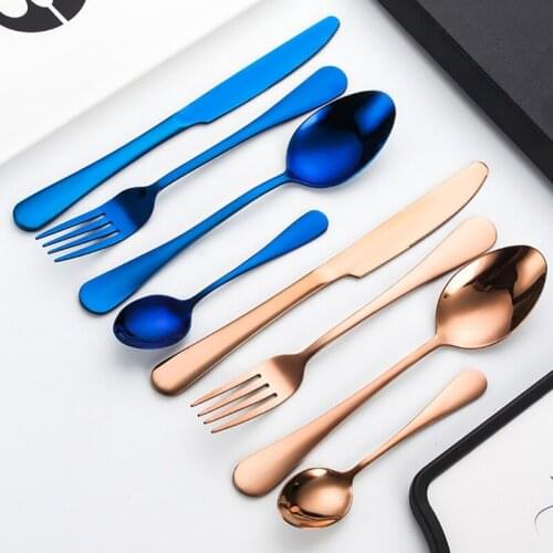 Color Stainless Steel Cutlery 4 Pcs/set Craft Box Gift Set Tableware Western Cutleri Tableware Set Kichen Supplies