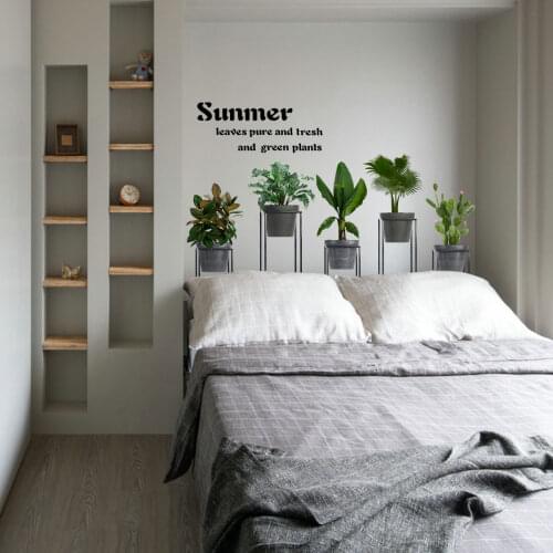 New plant creative wall stickers Living room background wall decorative wall stickers