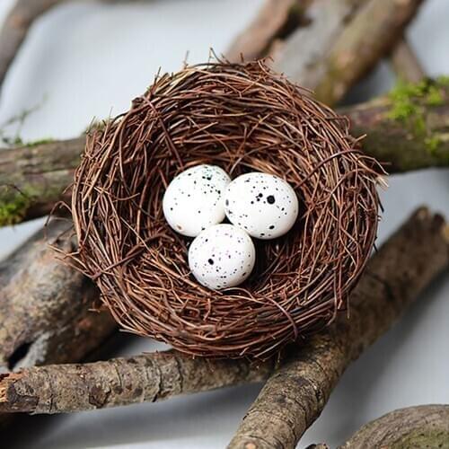 1Pc New Bird House Handmade Vine Natural Art Simulation Garden Home Party Wedding Decoration Nature Craft Holiday Home Decor