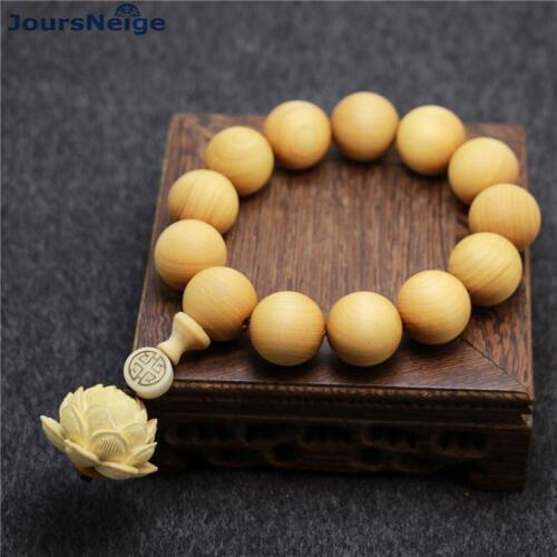 Wholesale Ya Wooden Bracelets Round beads Bracelets Lucky Buddha Bead Lotus Pendant Hand String For Men Women National Jewelry