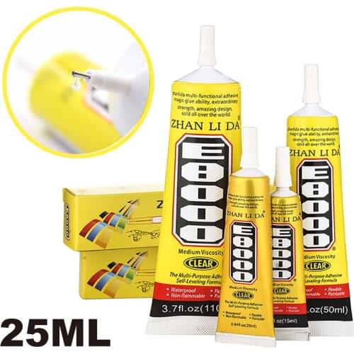 2 pieces 25ml e8000 strong liquid adhesive clothing fabric transparent leather glue mobile phone screen adhesive