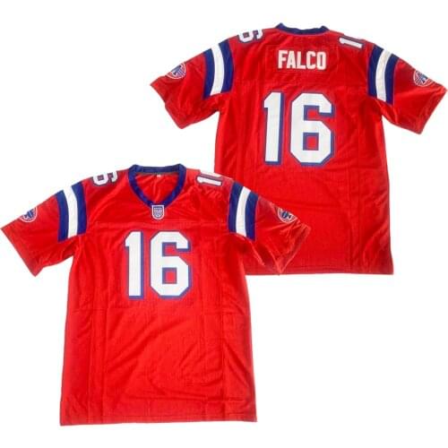 BG American football jersey 16 FALCO jerseys Embroidery sewing Outdoor sportswear Hip hop loose white Red 2020 new HOT