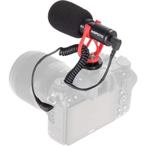 WEPOTO Universal Video Microphone,for 3.5mm Interface Canon/Nikon /Sony/Cameras， Smartphones