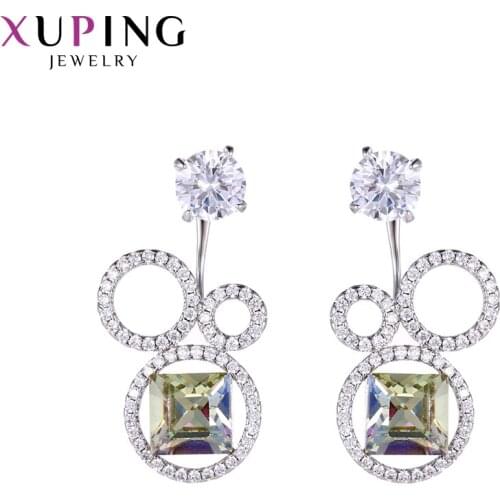 Xuping Jewelry Strangely Shaped Earrings Small and Exquisite Crystals Multi-colored Gift 96200