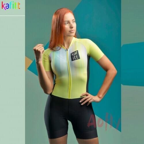 Little Kafitt Monkey Cycling Womens Jumpsuit Female Cyclist Clothing 2021 Overalls,New Short Sleeve Triathlon Shorts With Gel P