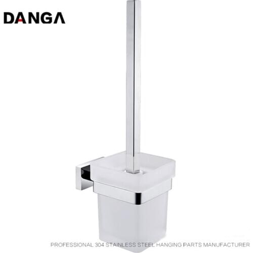 1 pcs Toilet Cup Set Bathroom Shelf Toilet Brush Cleaning Brush Holder Glass Cup Wall Mounted Storage Rack Bathroom Accessories