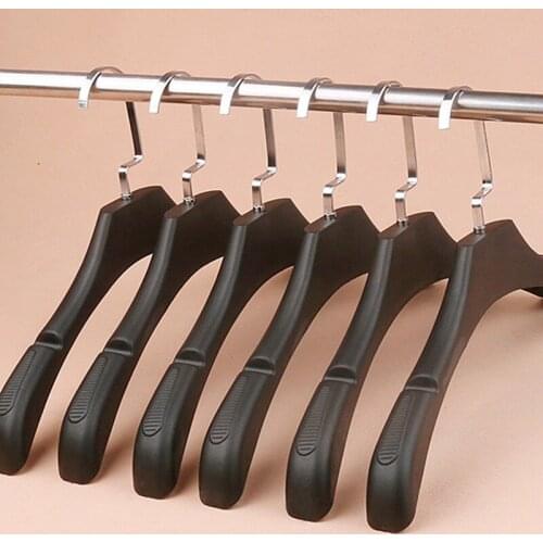 10pcs/set Non-slip Plastic Storage Hangers for Clothes Closet Clothing Store Adult Wide Shoulder Drying Rack Clothes Organizer