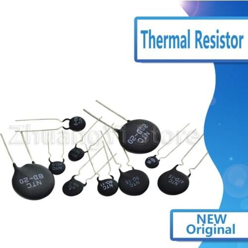 10pcs/lot 10pcs/lot Thermal Resistor NTC 5D-7 5D-9 5D-11 5D-15 5D-20 8D-20 10D-9 10D-11 10D-13 10D-15 10D-20 10D-25 47D-15