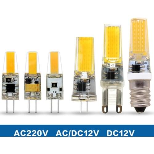 10pcs LED G4 Lamp Bulb 6w 9w AC/DC 12V 220V DC12V G9 E14 COB SMD LED Lighting Lights Replace Halogen Spotlight Chandelier