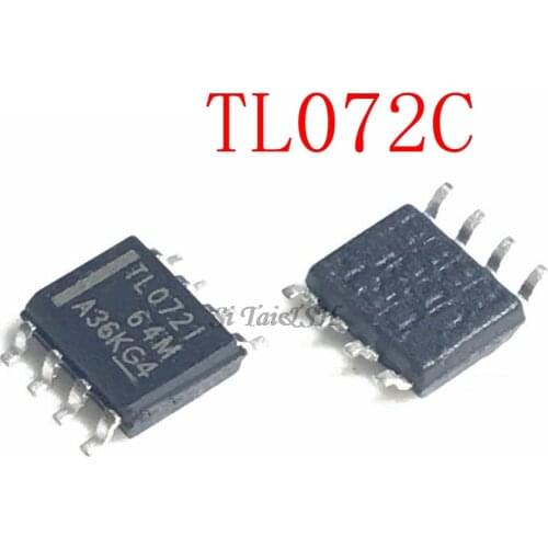 10PCS TL072CDR SOP8 TL072C SOP TL072 SMD 072CDR SOP-8 TL072CDT TL072C