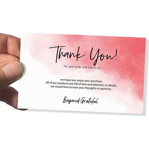 30Pcs Thank You For Your Order Card Blue Pink Thank You Label Gift Decor Card