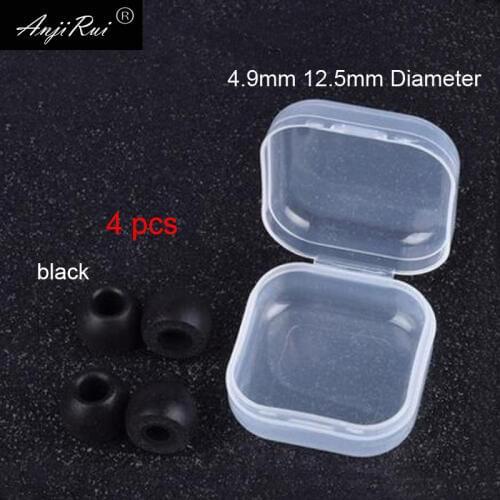 4pcs /2 pair. ANJIRUI TS400 4.9mm 12.5mm insulation foam tips for in-ear earphone headset earphones enhanced bass C set Ear Pads