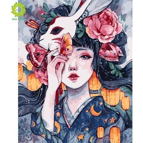 Old Home Decor 5D Diy Diamond Painting Cross Stitch Kits Diamond Embroidery Diamond Mosaic Cartoon Pattern Girl Picture Gift