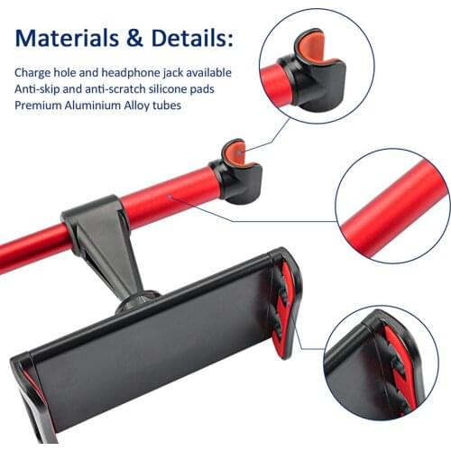 Car Rear Pillow Phone Holder Tablet Car Stand Seat Rear Headrest Mounting Bracket for iPhone X8 iPad Mini Tablet 4-11 Inch mount